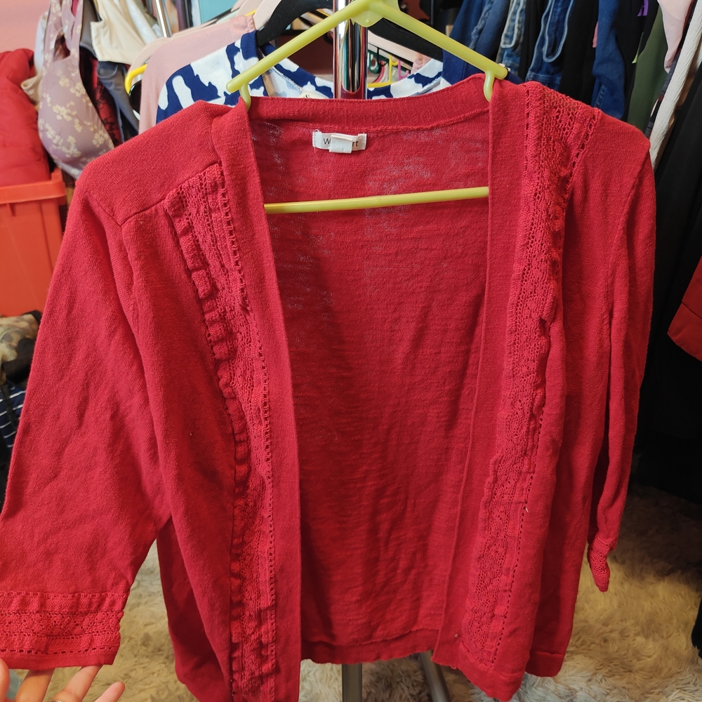 Westport Vibrant Red Knit Cardigan